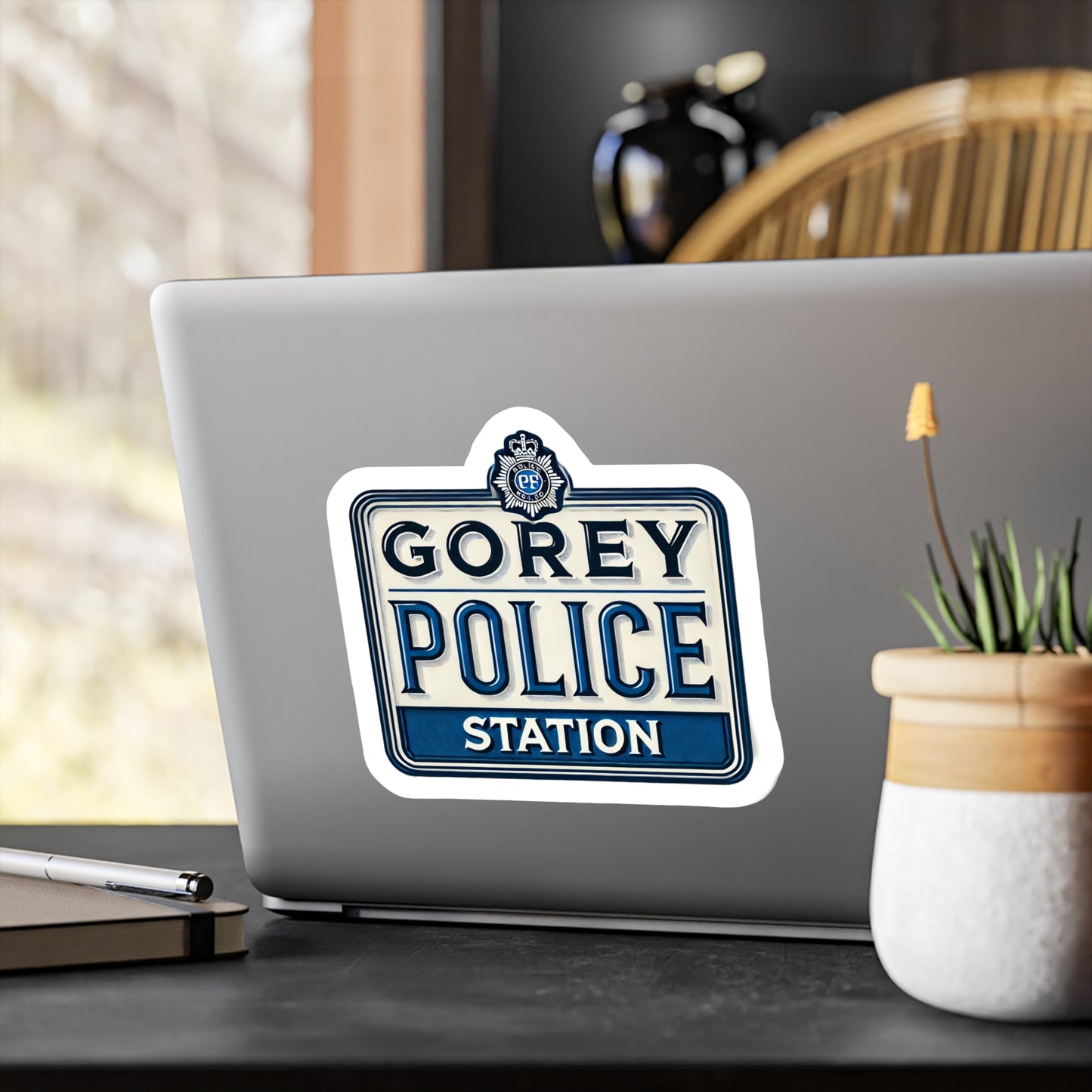 Gorey Police Station Sticker (Kiss-Cut Vinyl)