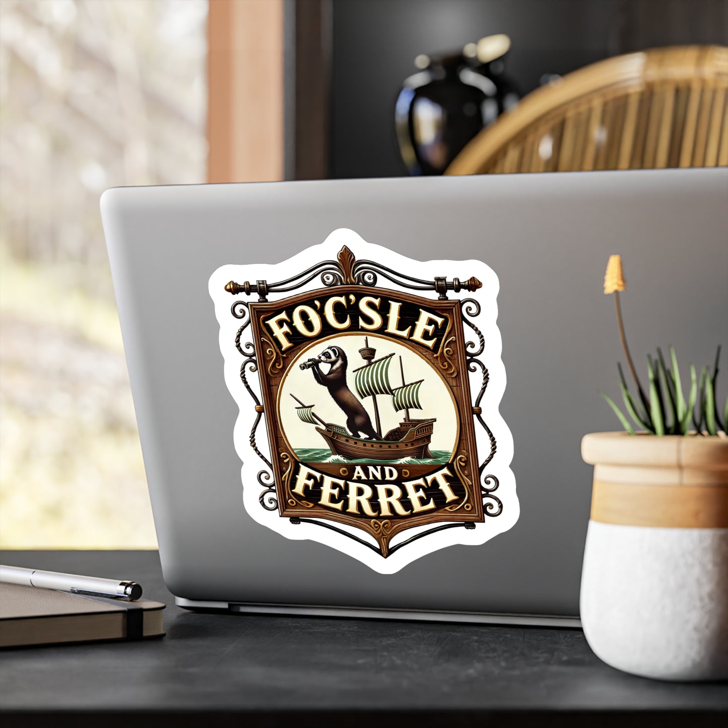 Reverend Annabelle Dixon Focsle & Ferret Pub Sticker (Kiss-Cut Vinyl)