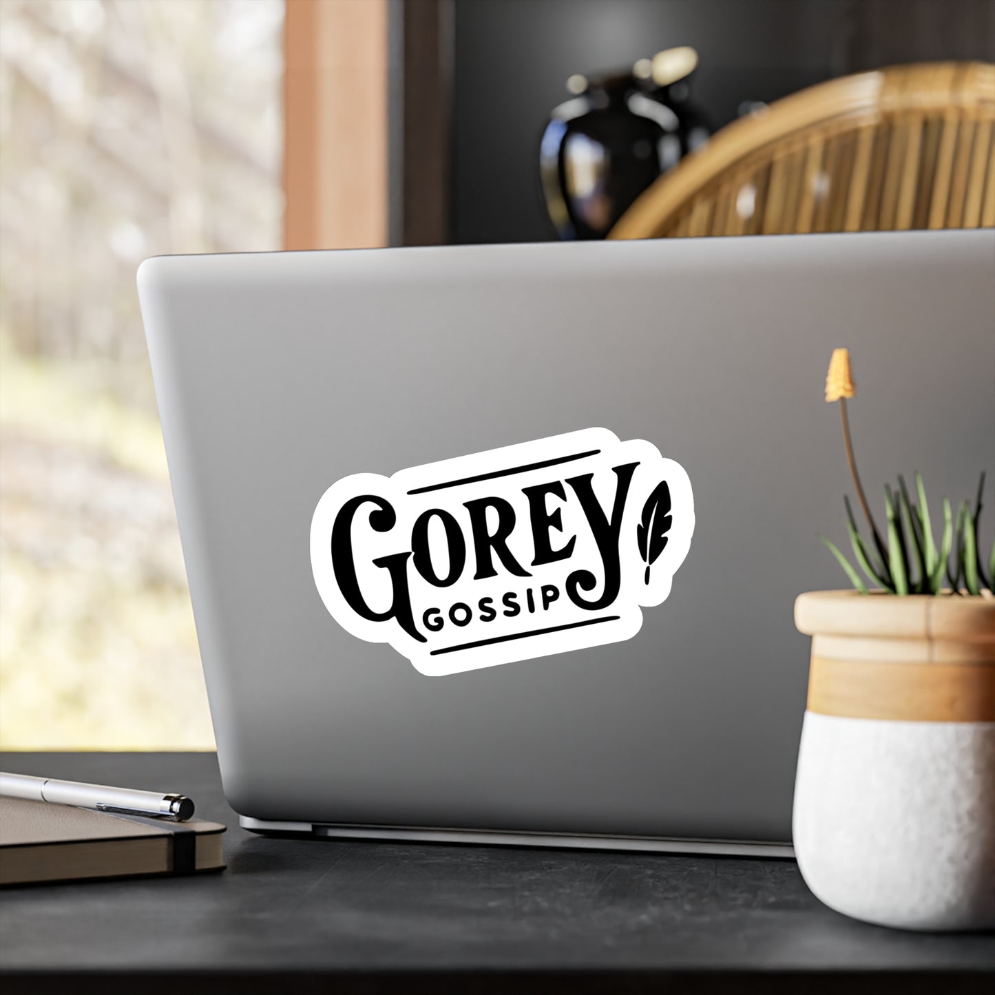 Gorey Gossip version 2 Sticker (Kiss-Cut Vinyl)