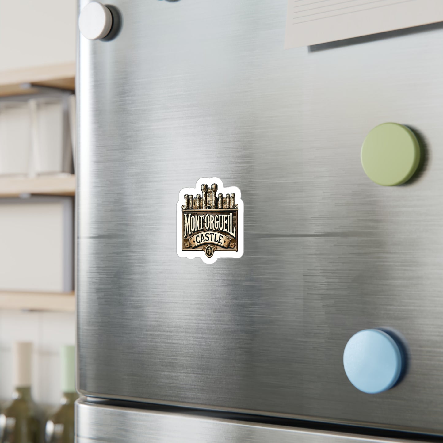 Mont Orgueil Castle Sticker (Kiss-Cut Vinyl)