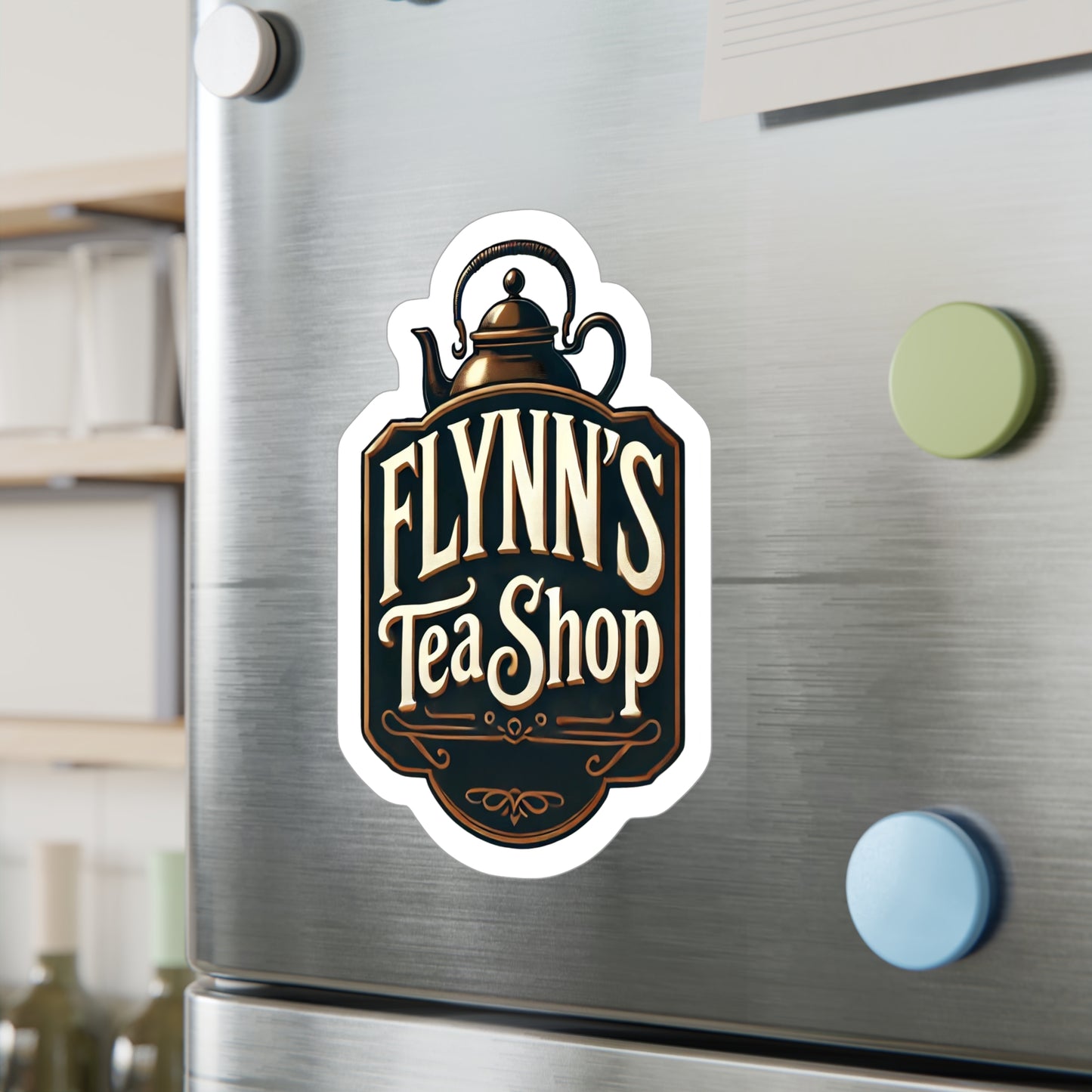 Reverend Annabelle Dixon Flynn's Tea Shop Sticker (Kiss-Cut Vinyl)