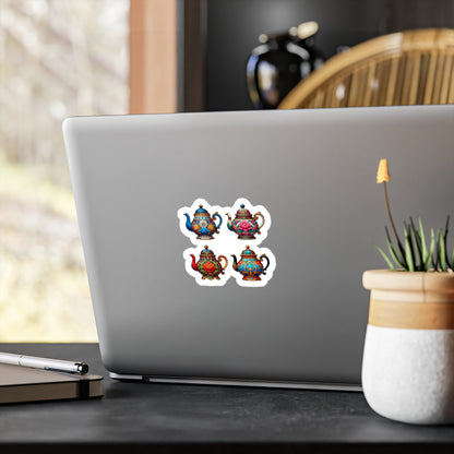 Inspector Graham Four Teapots Sticker (Kiss-Cut Vinyl)