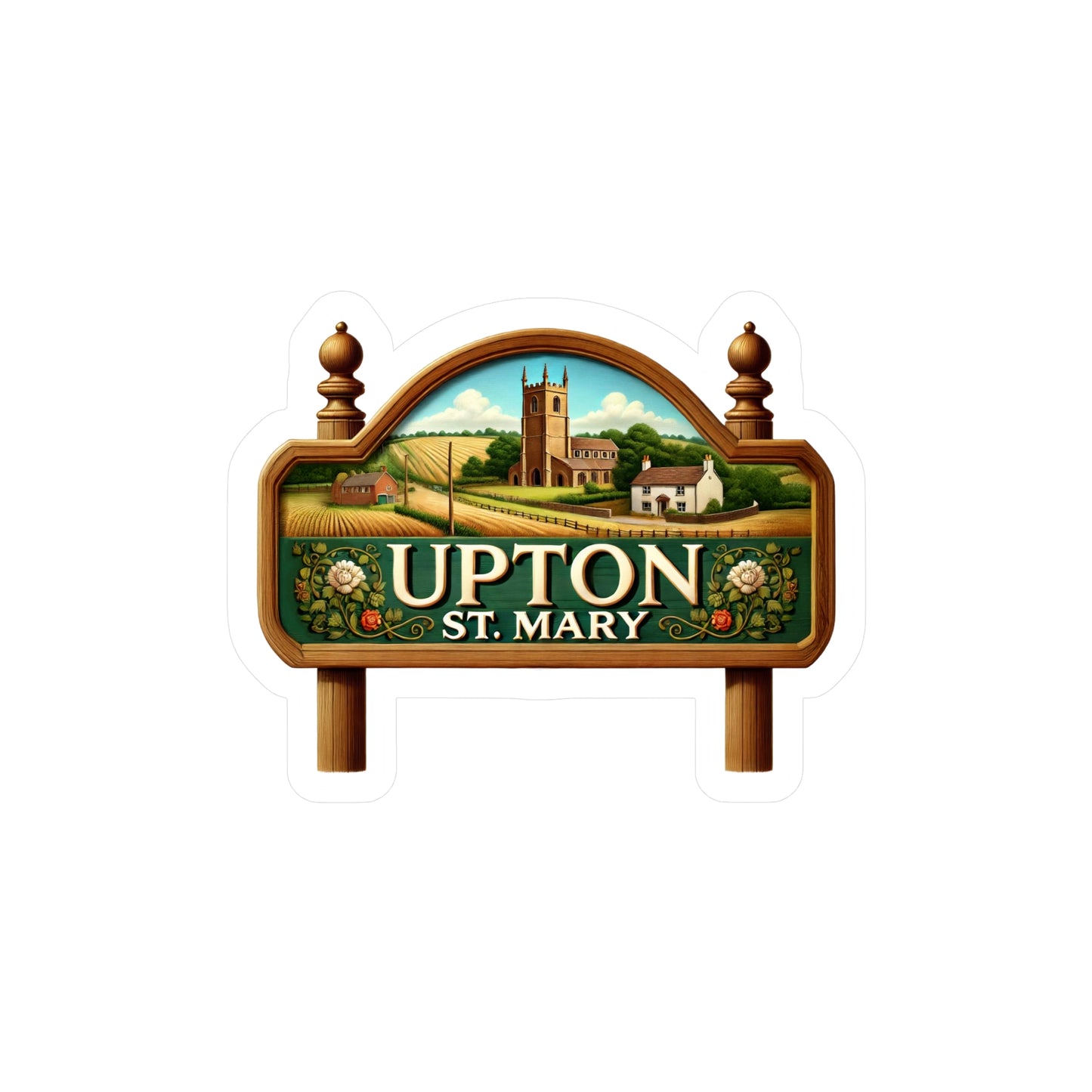 Reverend Annabelle Dixon Upton St. Mary Village Sign Sticker (Kiss-Cut Vinyl)