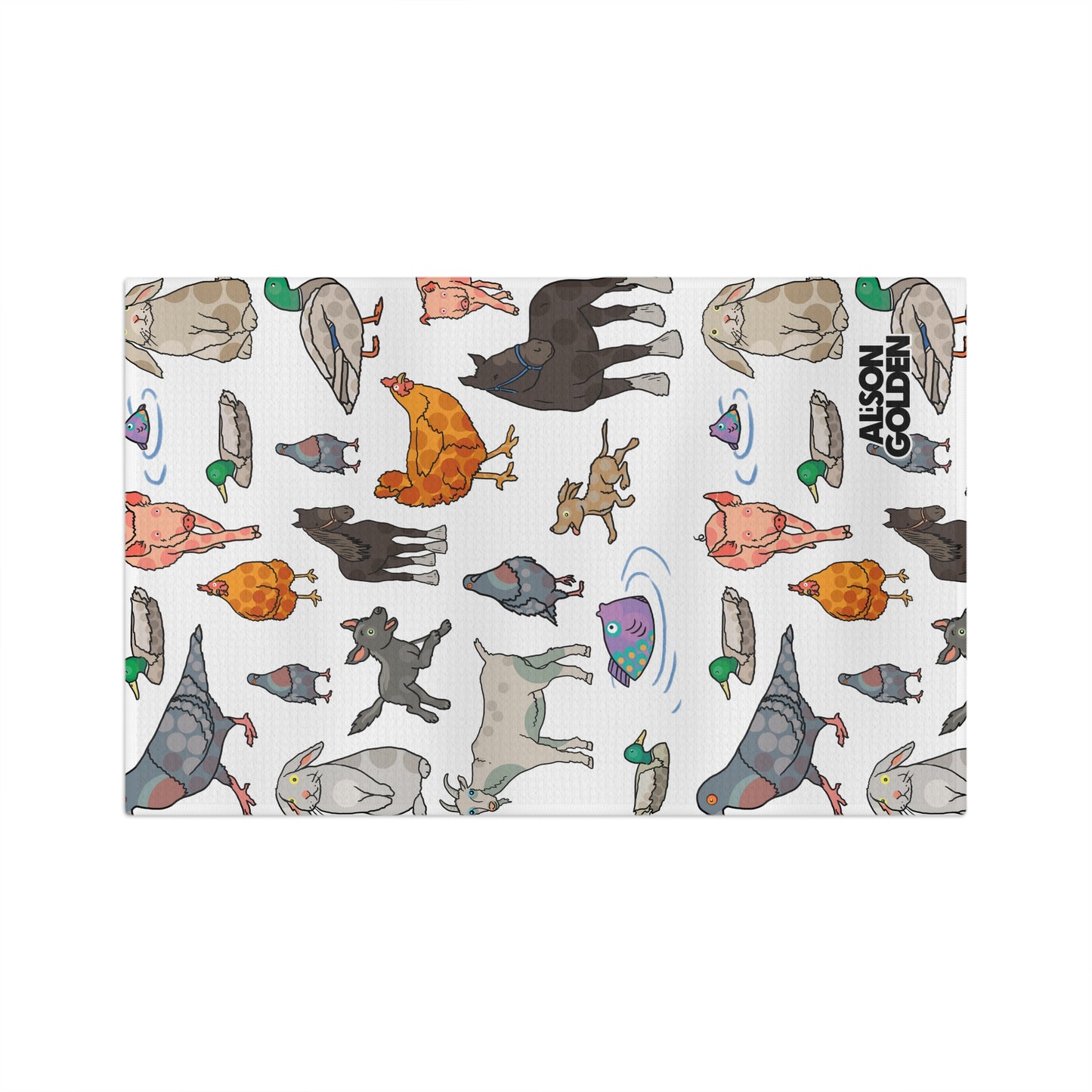 Reverend Annabelle Dixon Animals Print Tea Towel