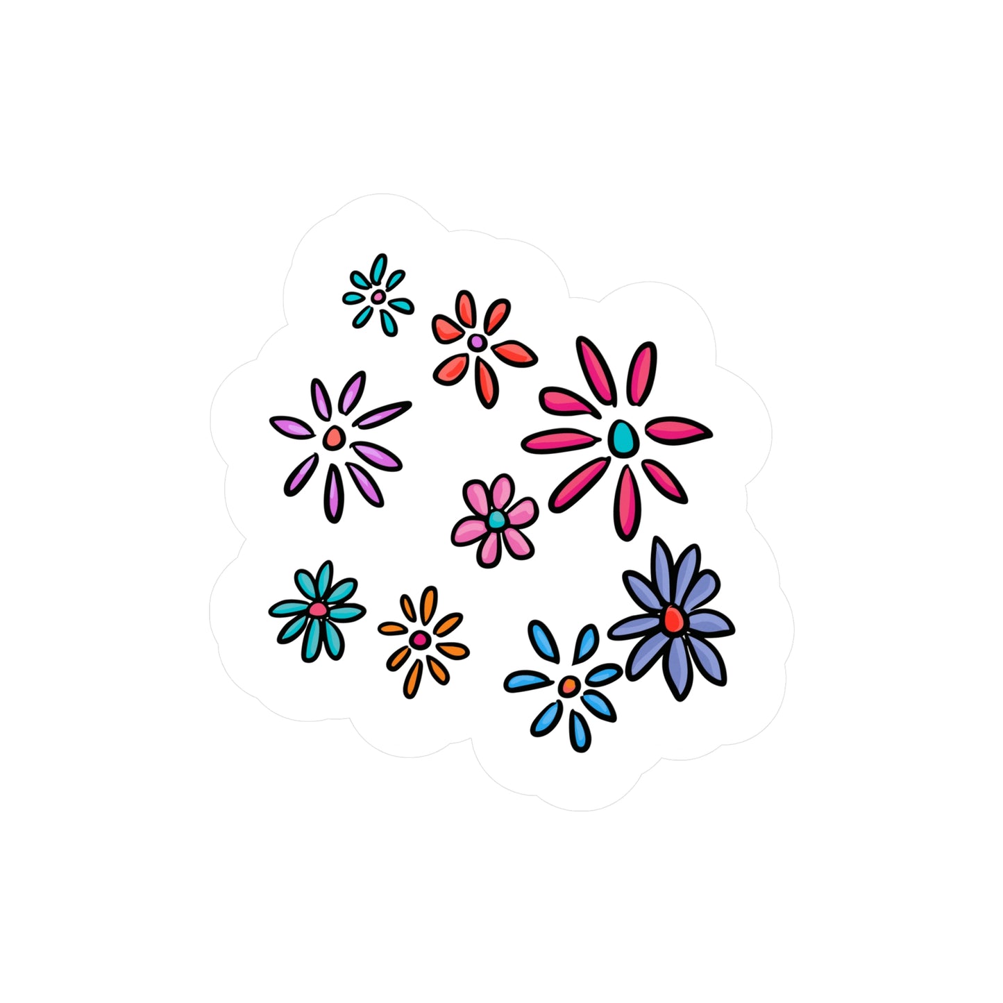 Reverend Annabelle Dixon Flowers Sticker (Kiss-Cut Vinyl)