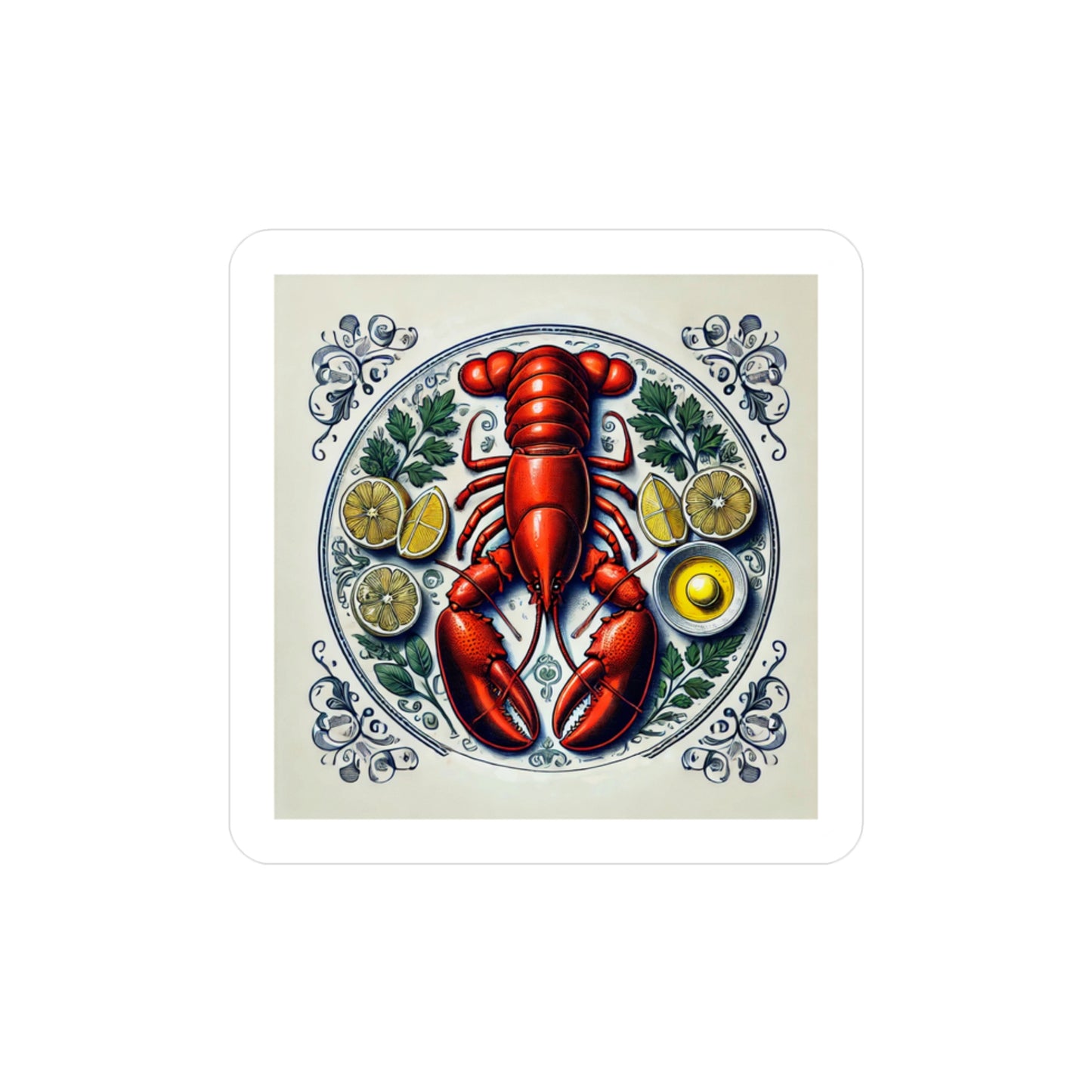 Jersey Lobster Sticker (Kiss-Cut Vinyl)