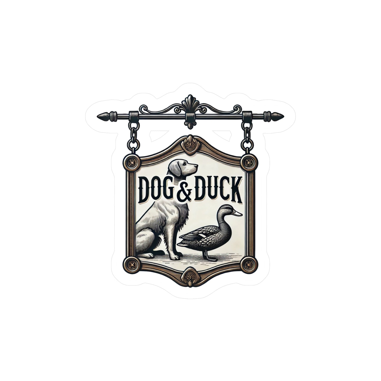 Reverend Annabelle Dixon Dog & Duck Pub Sticker (Kiss-Cut Vinyl)