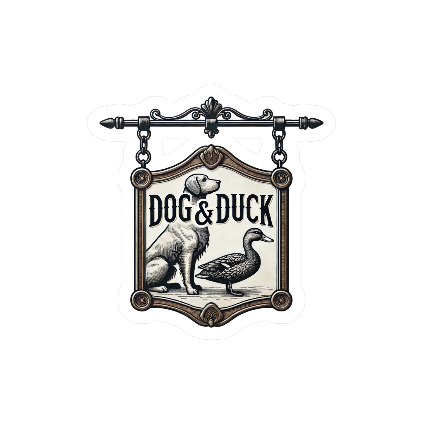 Reverend Annabelle Dixon Dog & Duck Pub Sticker (Kiss-Cut Vinyl)
