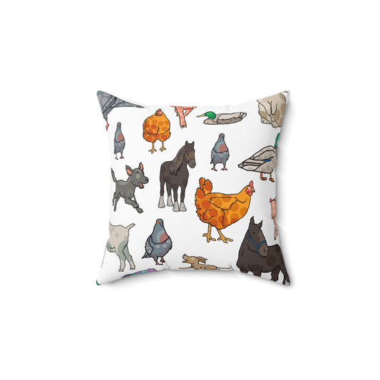 Square Pillow - Reverend Annabelle Dixon Animals Print