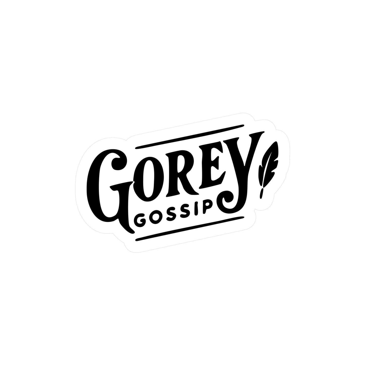 Gorey Gossip version 2 Sticker (Kiss-Cut Vinyl)