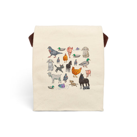 Reverend Annabelle Dixon Animals Print Canvas Lunch Bag