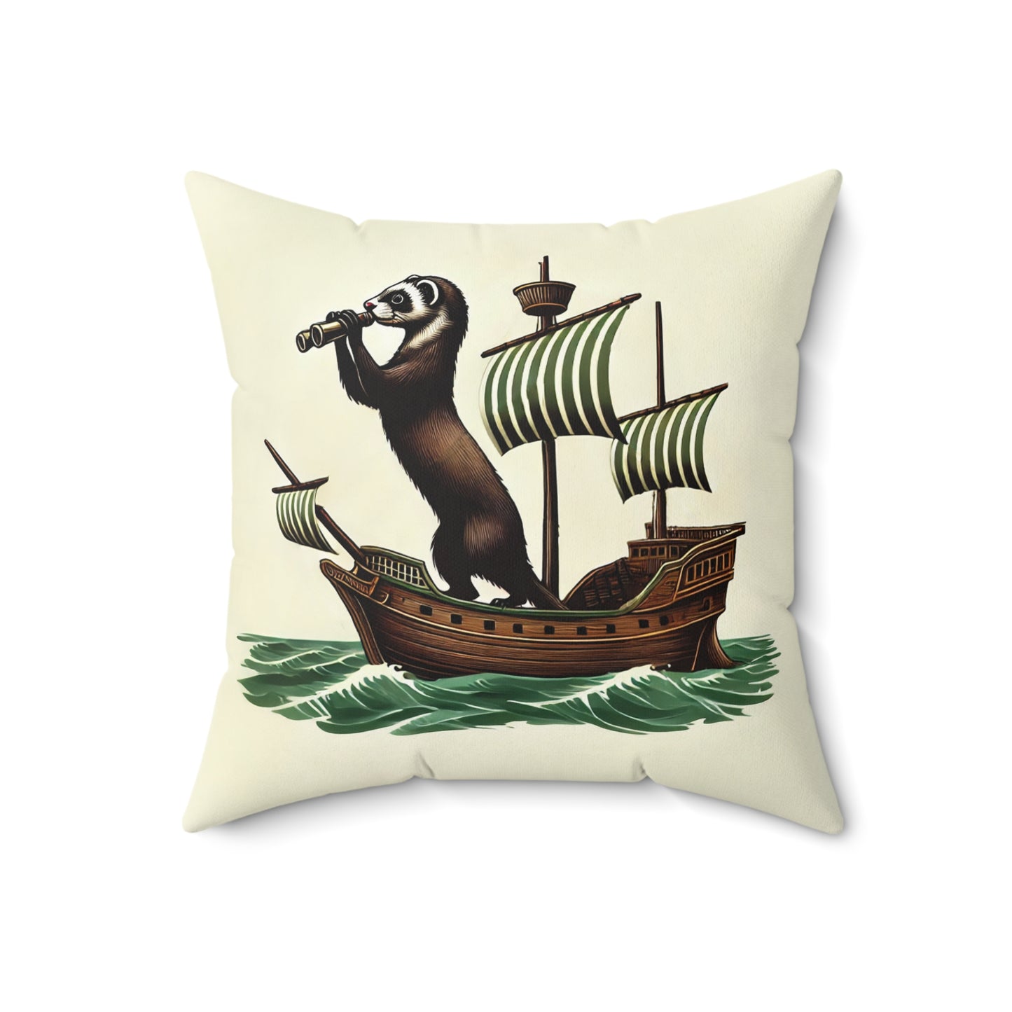 Fo'c'sle & Ferret Faux Suede Pillow