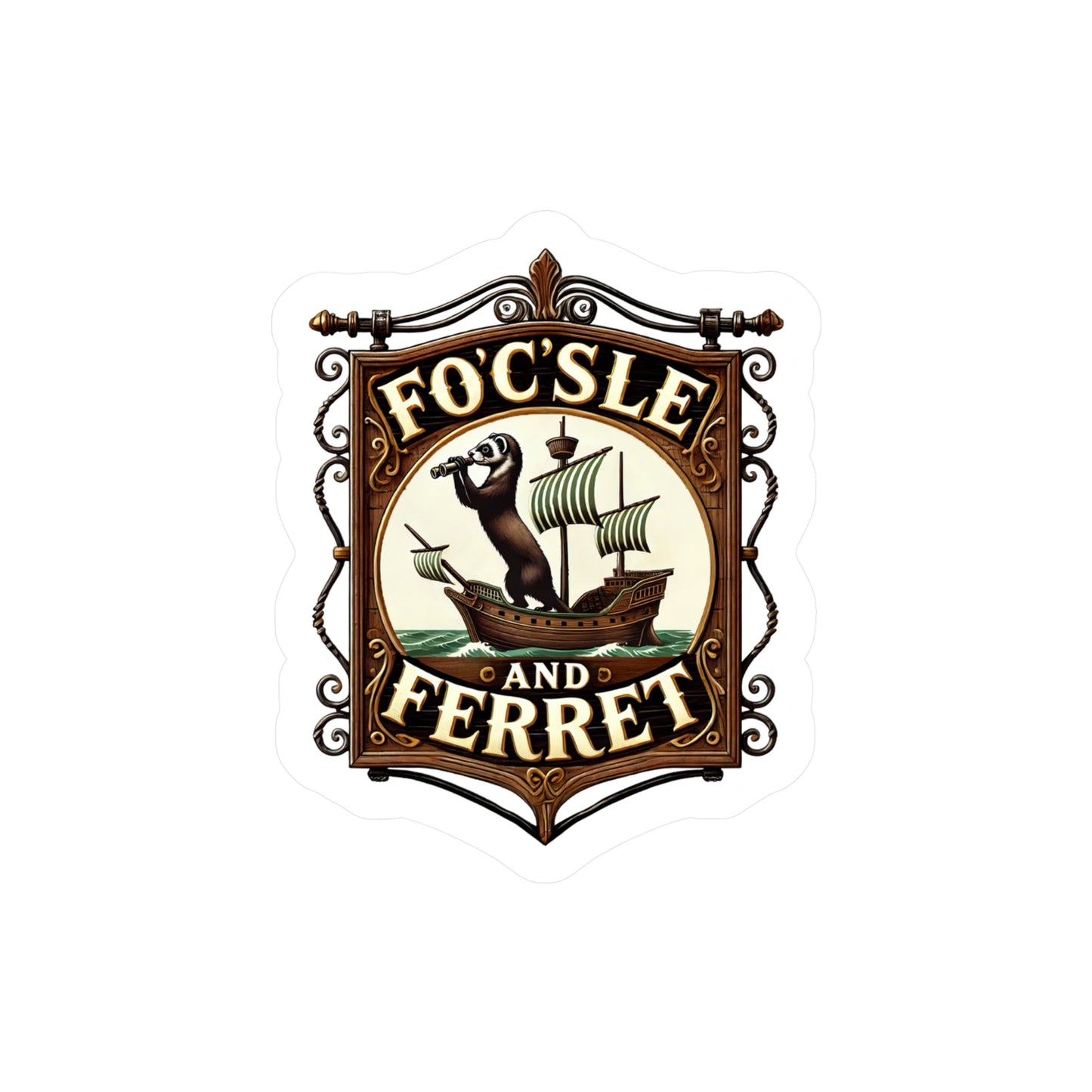 Reverend Annabelle Dixon Focsle & Ferret Pub Sticker (Kiss-Cut Vinyl)