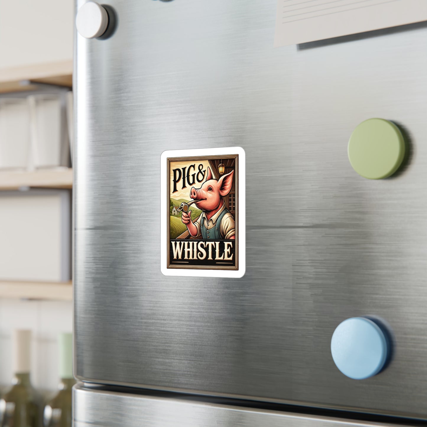 Reverend Annabelle Dixon Pig & Whistle Pub Sticker (Kiss-Cut Vinyl)