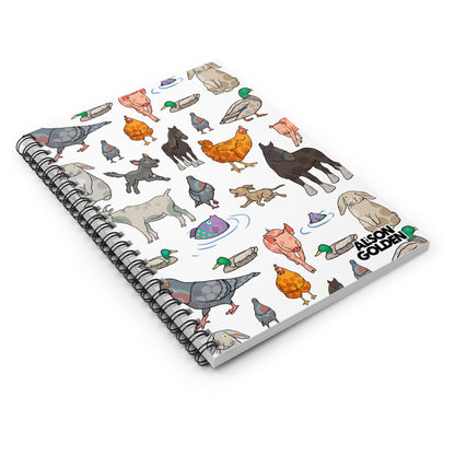 Reverend Annabelle Dixon Animals Print Notebook