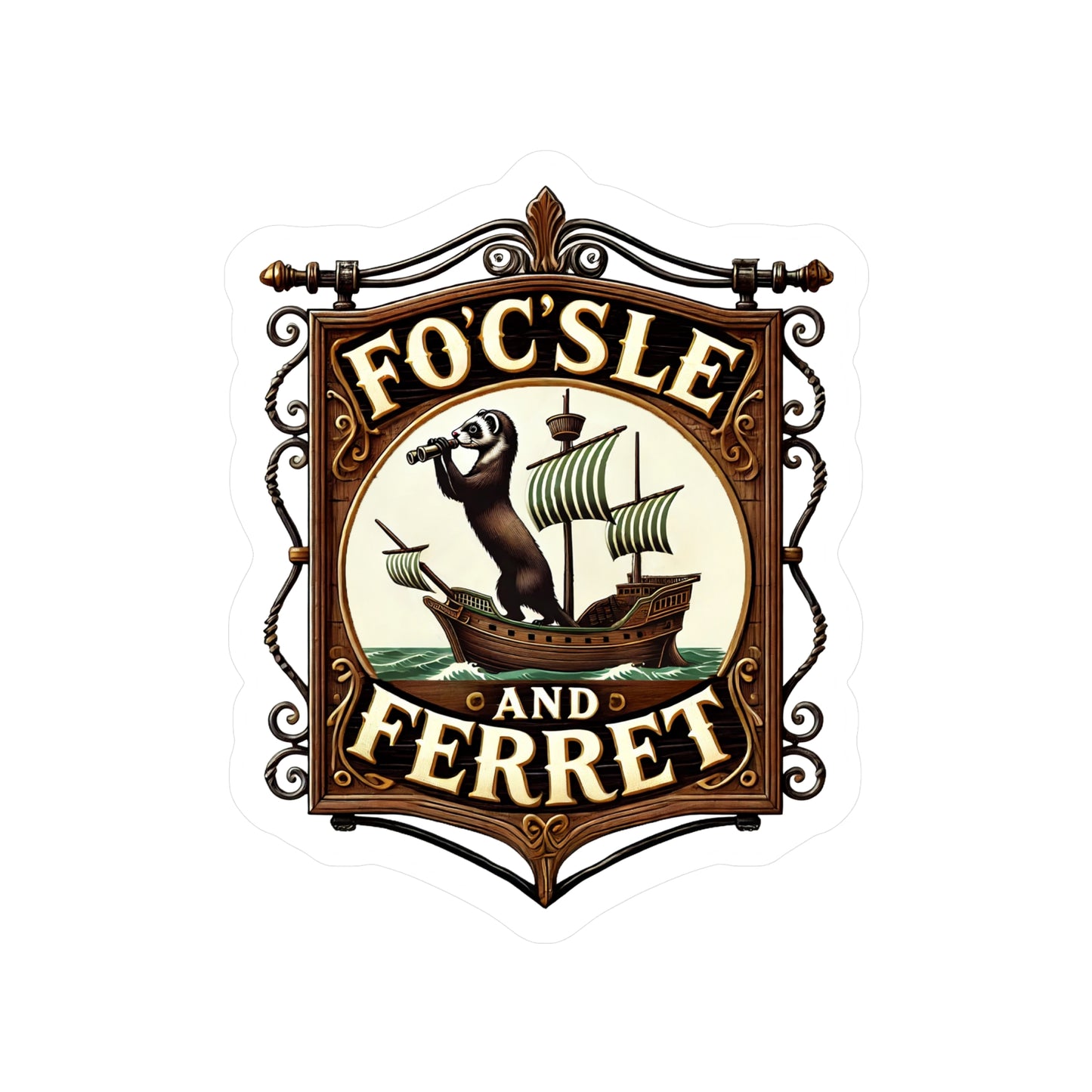 Reverend Annabelle Dixon Focsle & Ferret Pub Sticker (Kiss-Cut Vinyl)