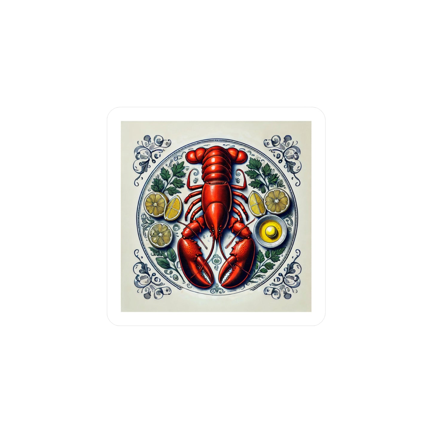 Jersey Lobster Sticker (Kiss-Cut Vinyl)