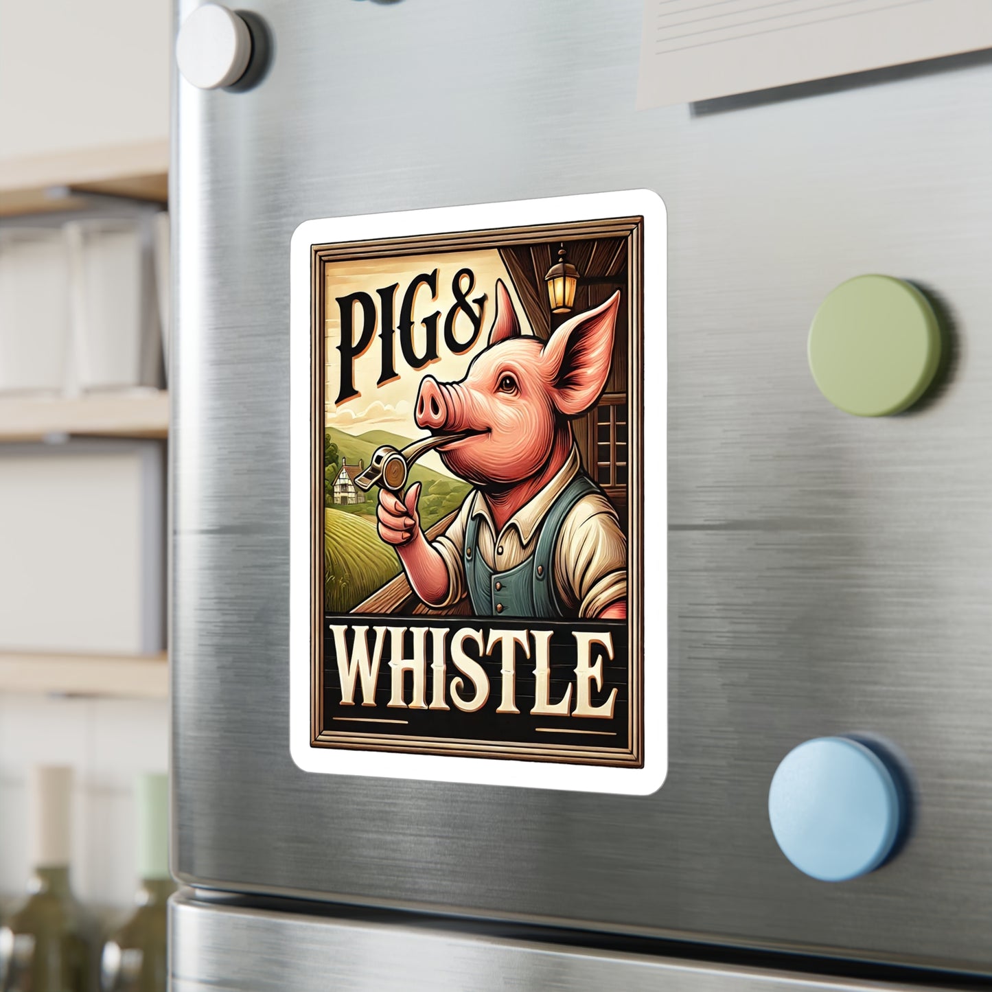 Reverend Annabelle Dixon Pig & Whistle Pub Sticker (Kiss-Cut Vinyl)