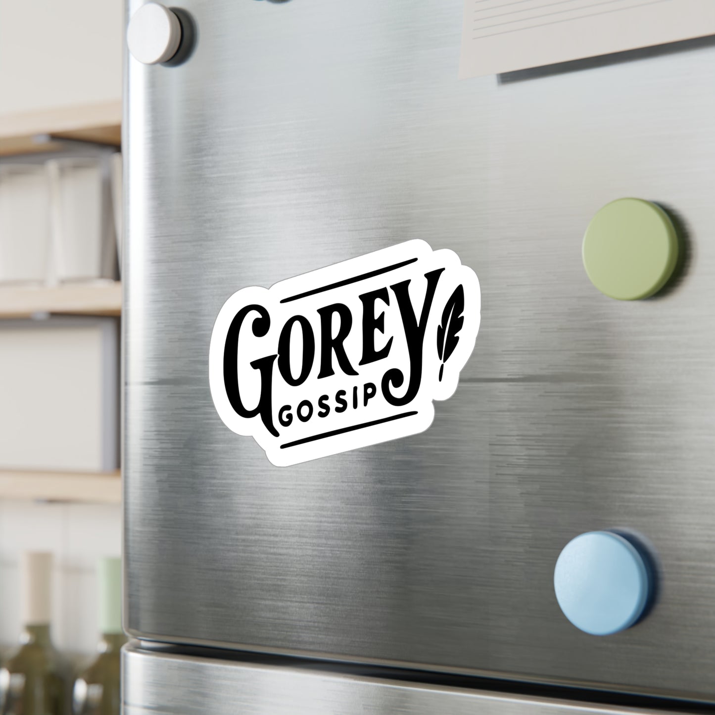 Gorey Gossip version 2 Sticker (Kiss-Cut Vinyl)