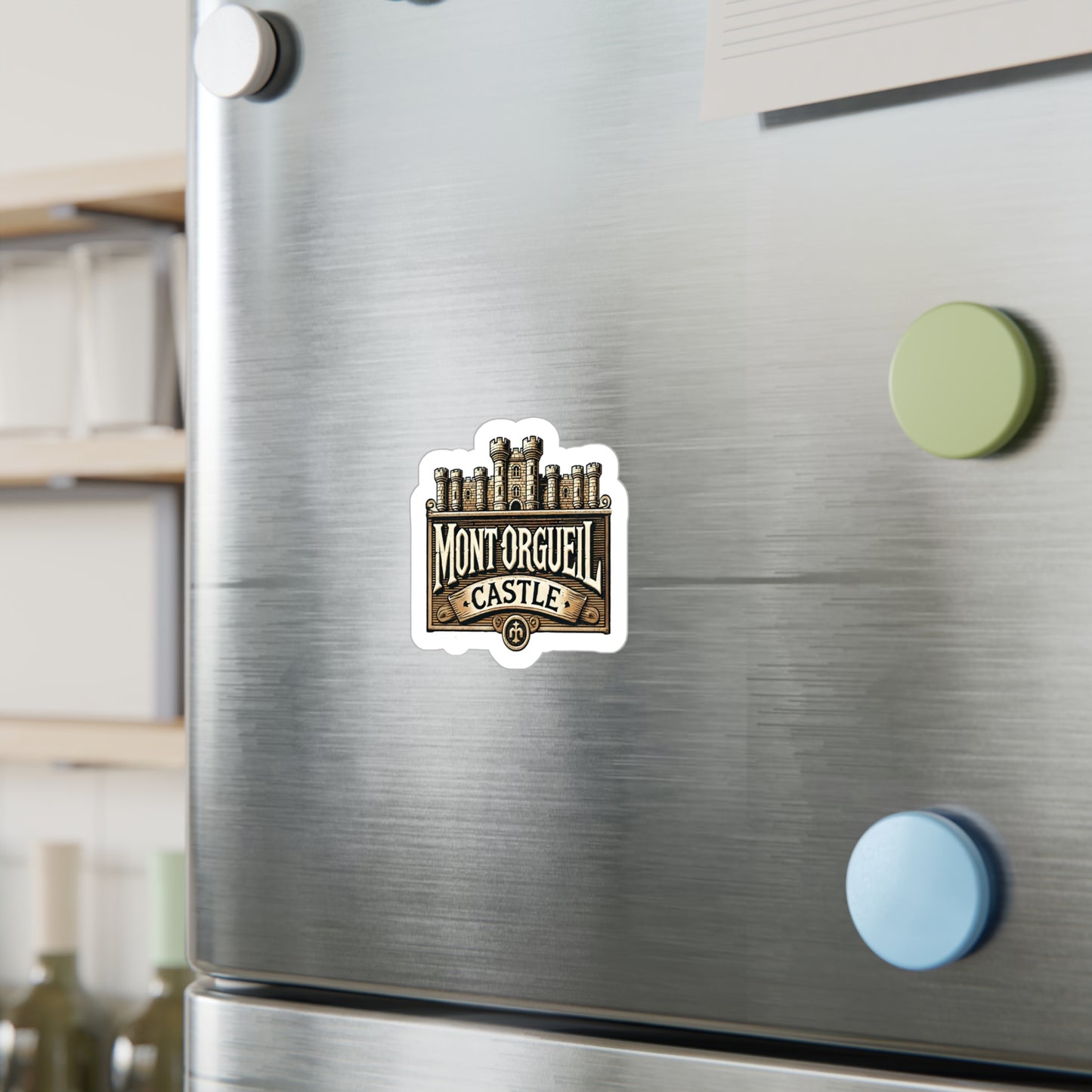 Mont Orgueil Castle Sticker (Kiss-Cut Vinyl)