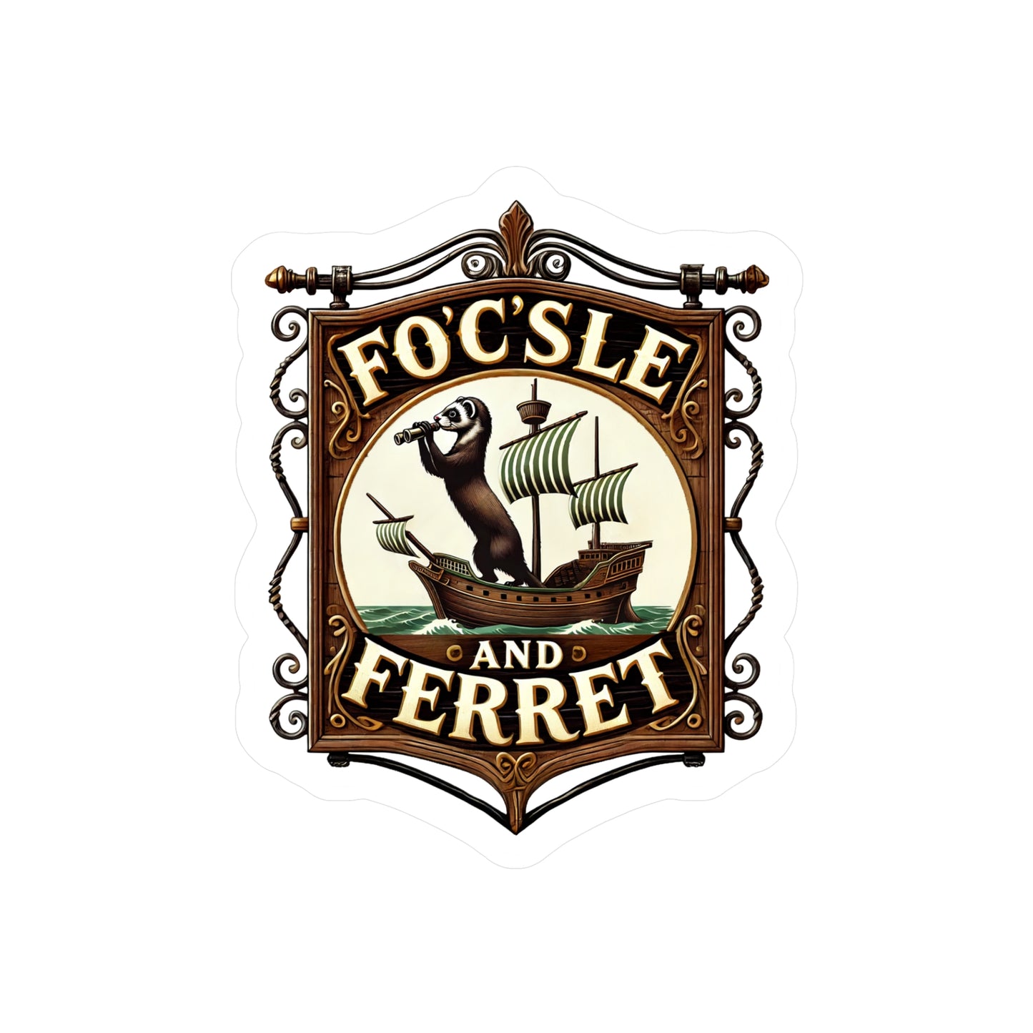 Reverend Annabelle Dixon Focsle & Ferret Pub Sticker (Kiss-Cut Vinyl)