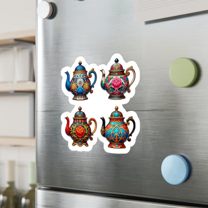 Inspector Graham Four Teapots Sticker (Kiss-Cut Vinyl)