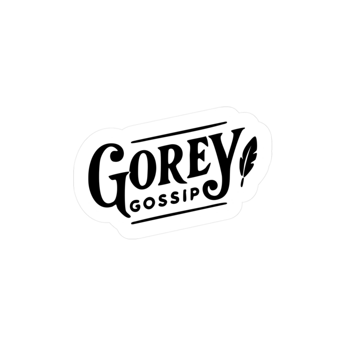 Gorey Gossip version 2 Sticker (Kiss-Cut Vinyl)