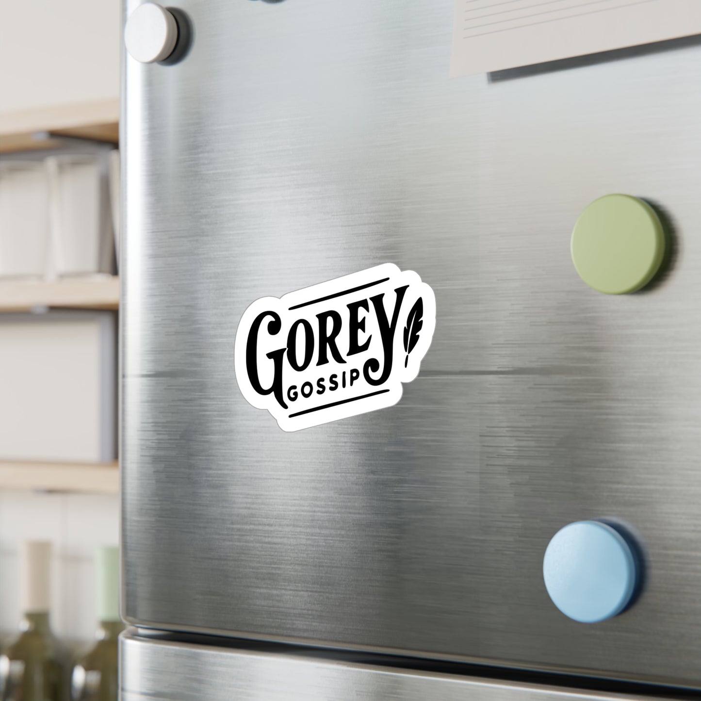 Gorey Gossip version 2 Sticker (Kiss-Cut Vinyl)