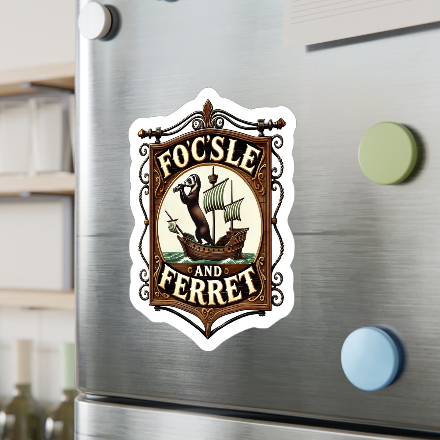 Reverend Annabelle Dixon Focsle & Ferret Pub Sticker (Kiss-Cut Vinyl)