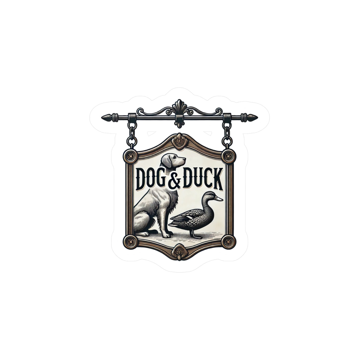Reverend Annabelle Dixon Dog & Duck Pub Sticker (Kiss-Cut Vinyl)