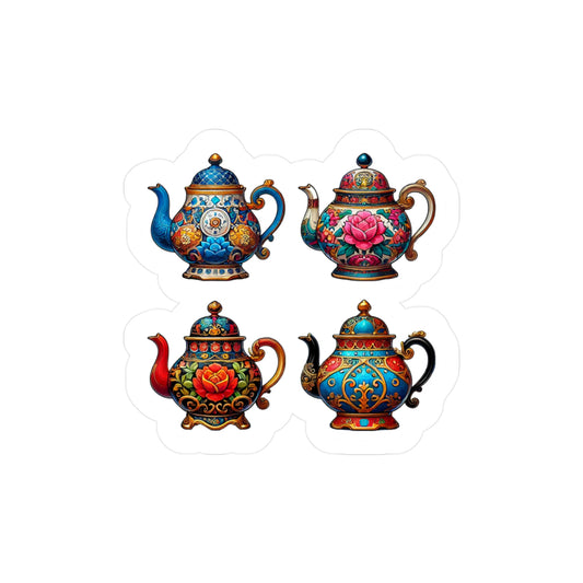 Inspector Graham Four Teapots Sticker (Kiss-Cut Vinyl)
