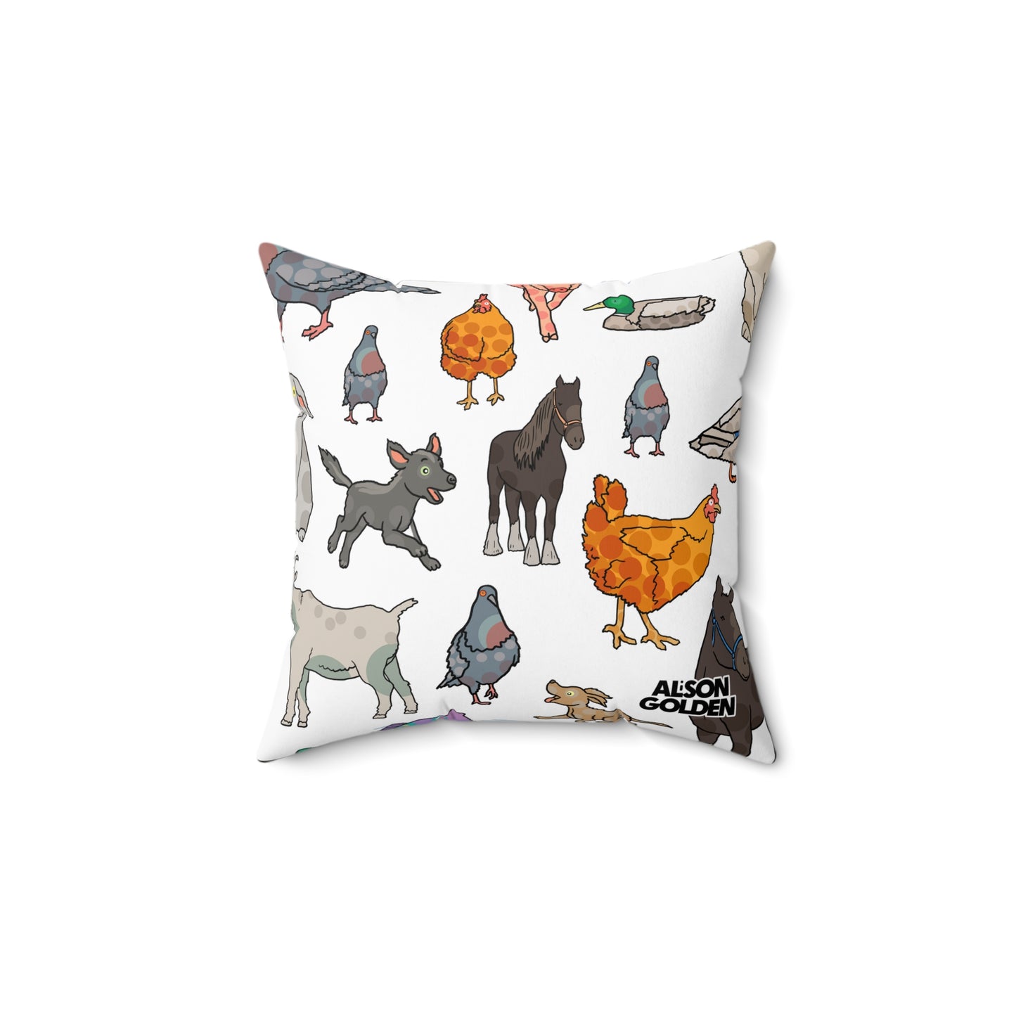 Square Pillow - Reverend Annabelle Dixon Animals Print