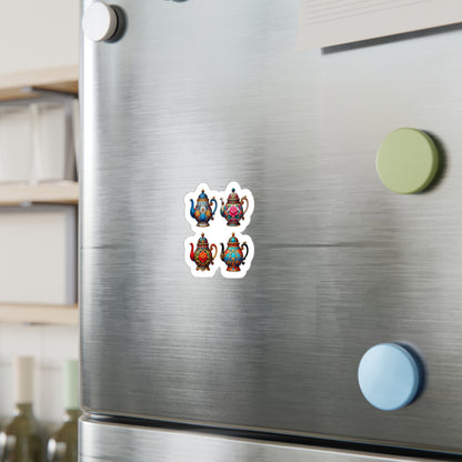 Inspector Graham Four Teapots Sticker (Kiss-Cut Vinyl)