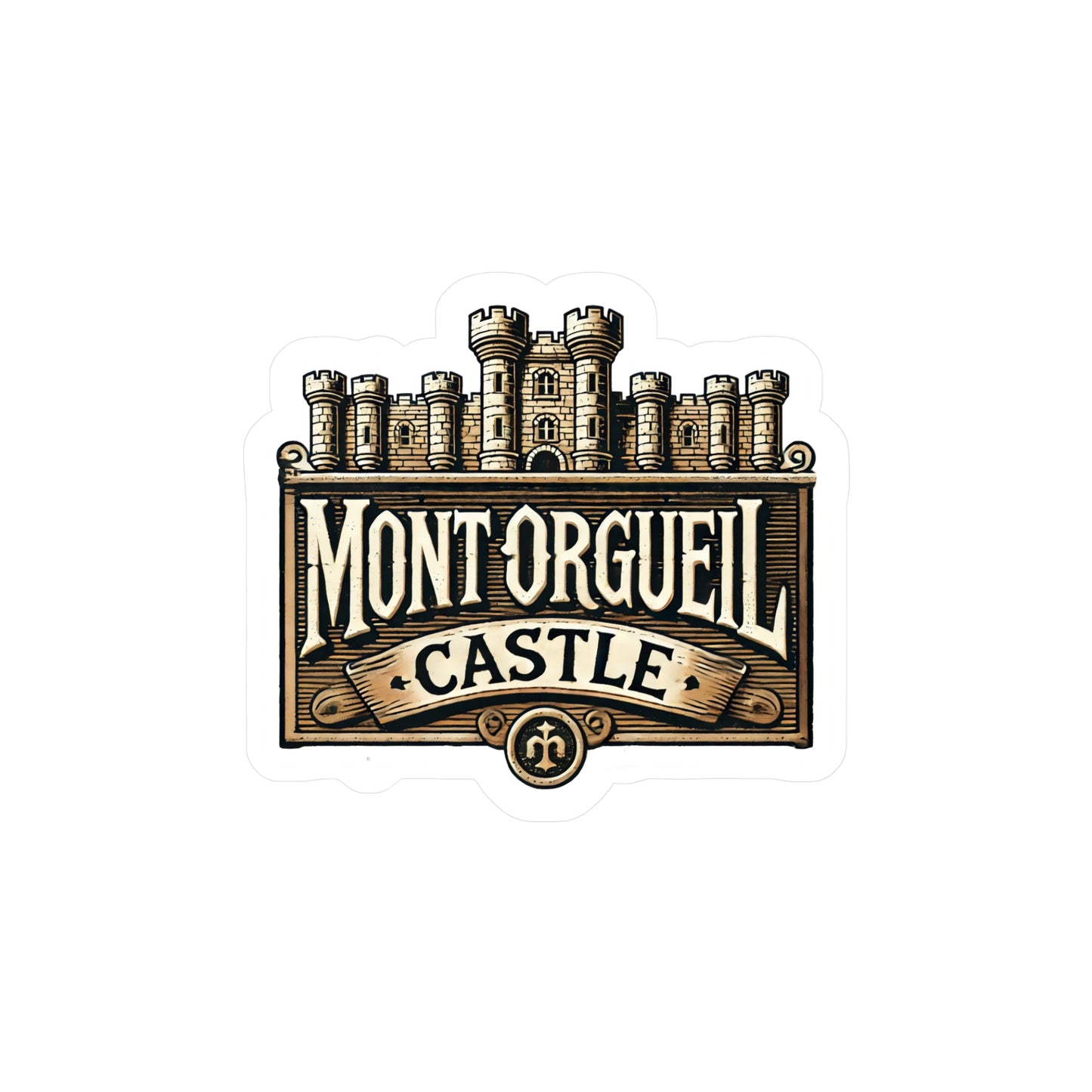 Mont Orgueil Castle Sticker (Kiss-Cut Vinyl)