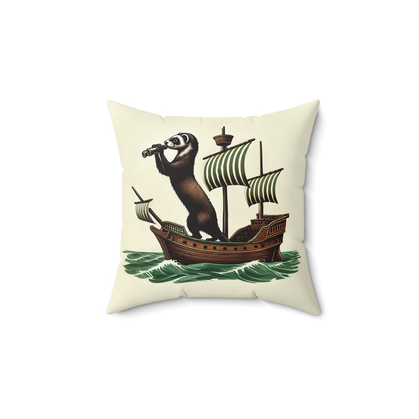 Fo'c'sle & Ferret Faux Suede Pillow