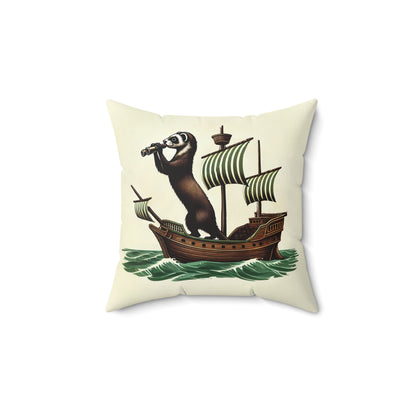 Fo'c'sle & Ferret Faux Suede Pillow