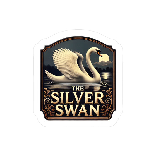 Reverend Annabelle Dixon Silver Swan Pub Sticker (Kiss-Cut Vinyl)