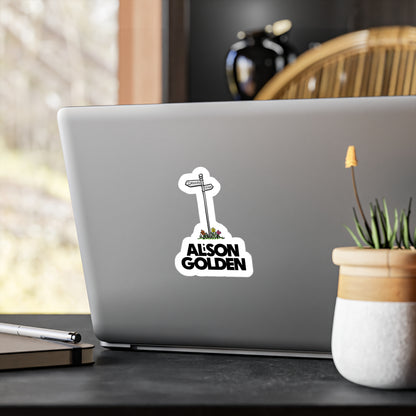Alison Golden Village Signpost Sticker (Kiss-Cut Vinyl)