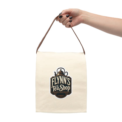 Reverend Annabelle Dixon Flynn's Tea Shop Print Canvas Lunch Bag with Strap