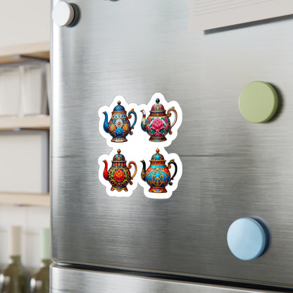 Inspector Graham Four Teapots Sticker (Kiss-Cut Vinyl)