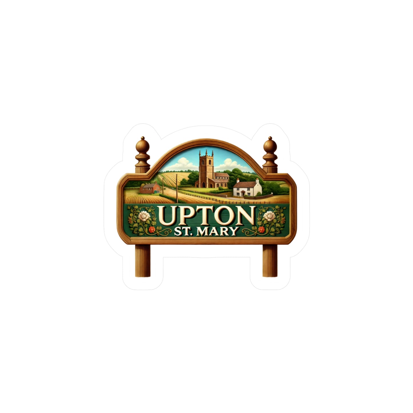 Reverend Annabelle Dixon Upton St. Mary Village Sign Sticker (Kiss-Cut Vinyl)