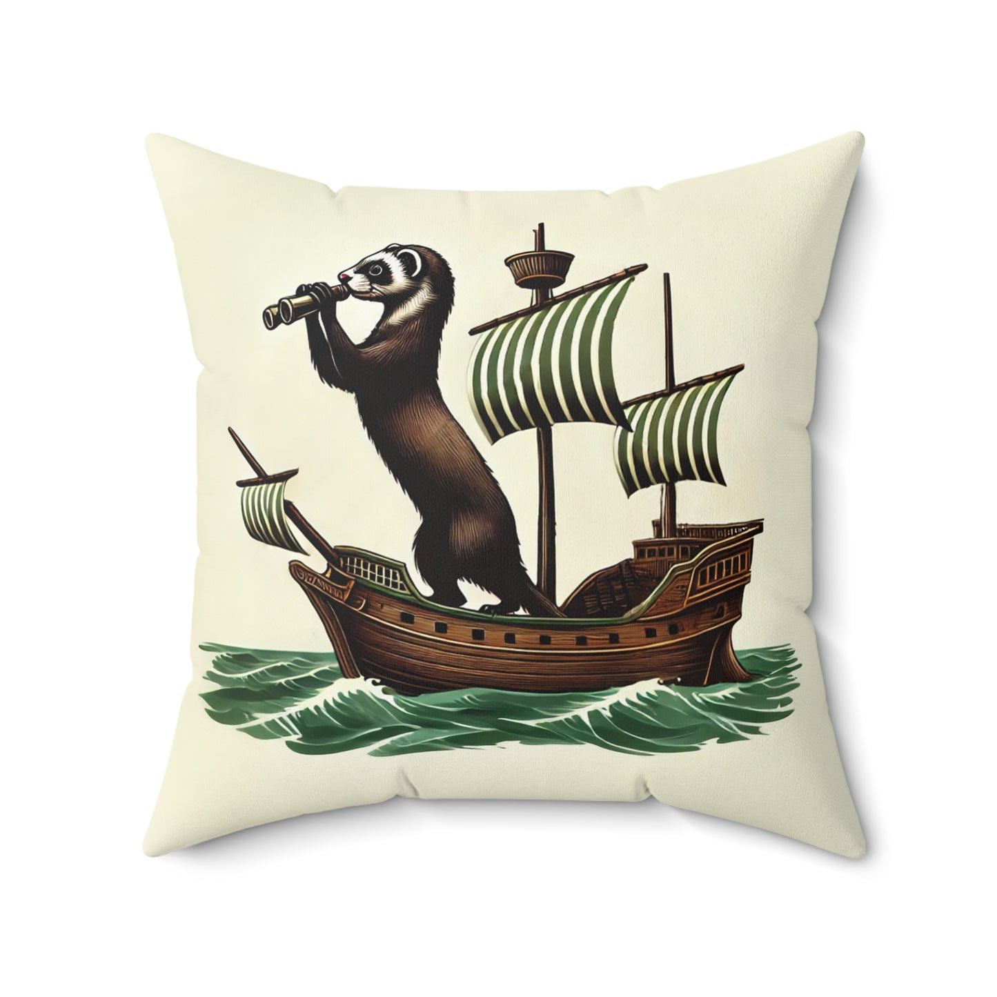 Fo'c'sle & Ferret Faux Suede Pillow