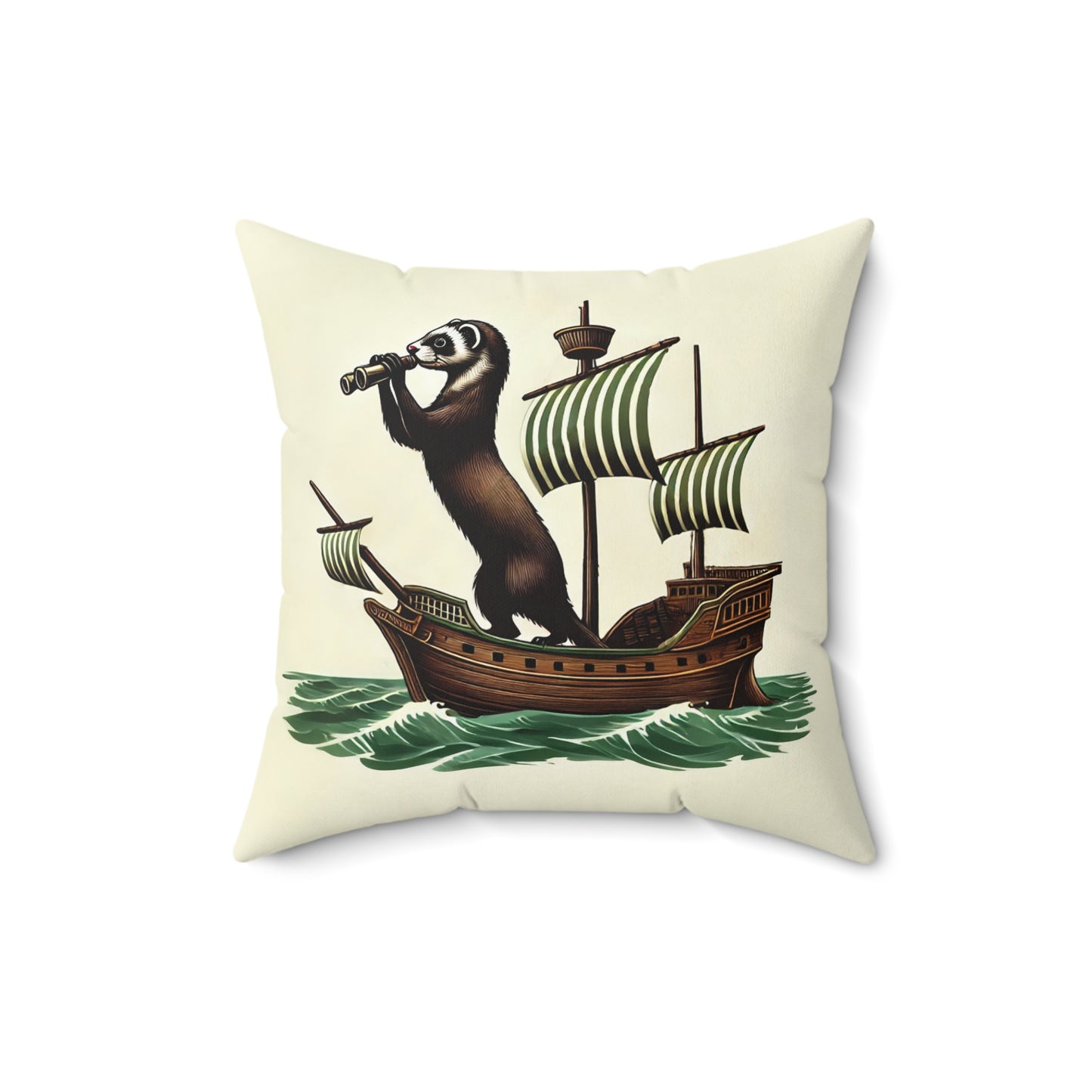 Fo'c'sle & Ferret Faux Suede Pillow