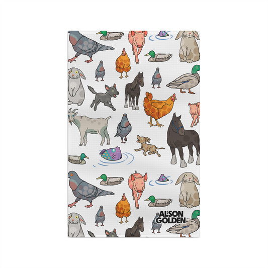 Reverend Annabelle Dixon Animals Print Tea Towel