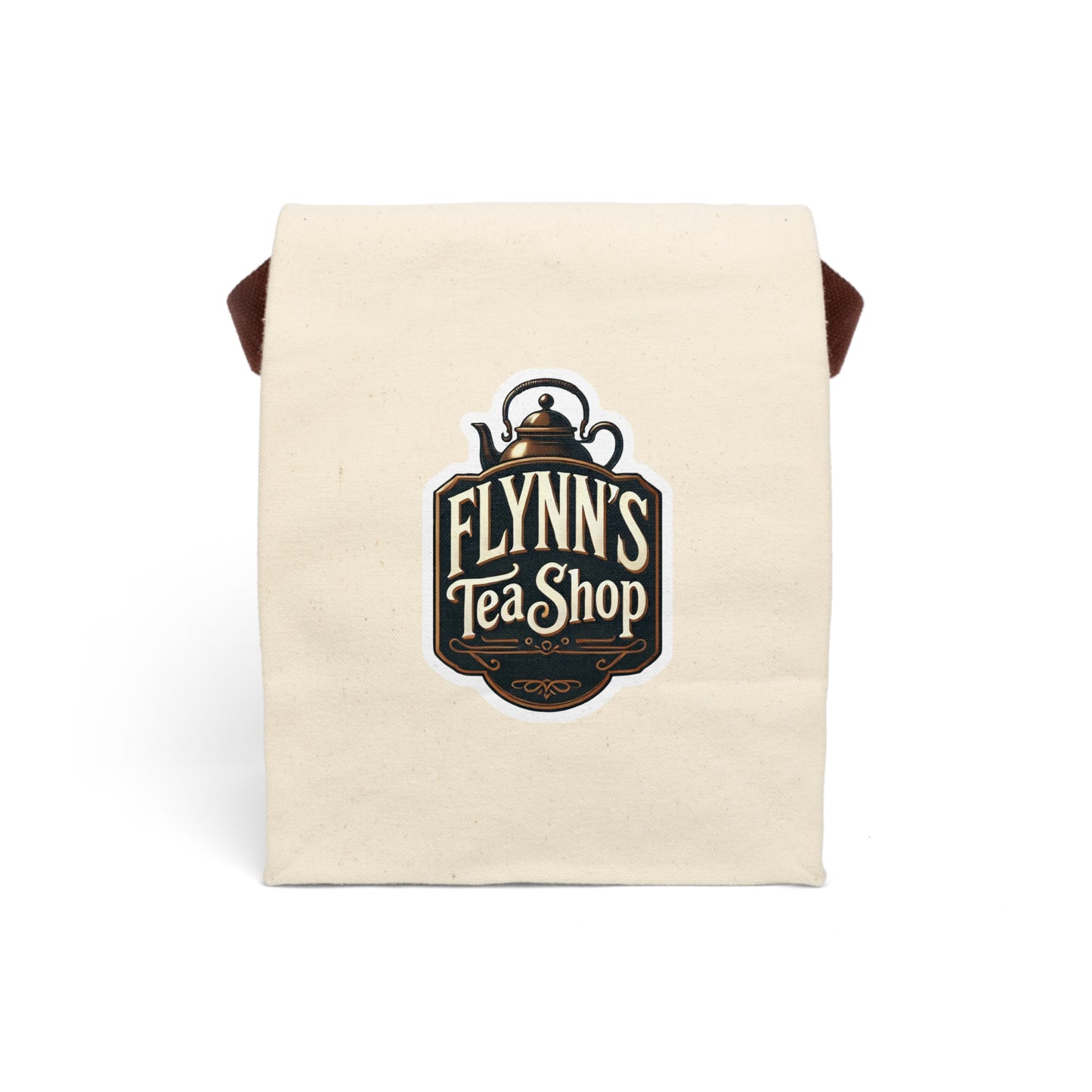 Reverend Annabelle Dixon Flynn's Tea Shop Print Canvas Lunch Bag with Strap