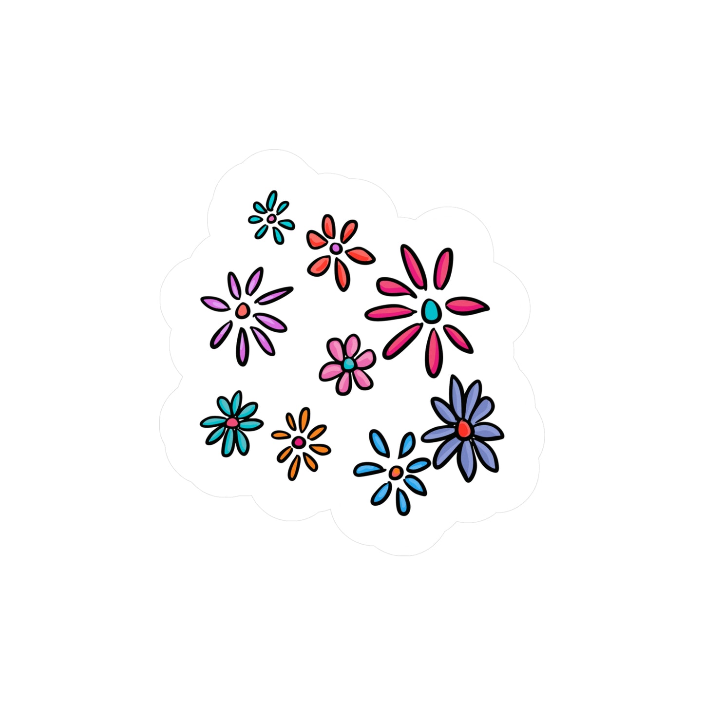 Reverend Annabelle Dixon Flowers Sticker (Kiss-Cut Vinyl)