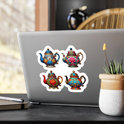 Inspector Graham Four Teapots Sticker (Kiss-Cut Vinyl)