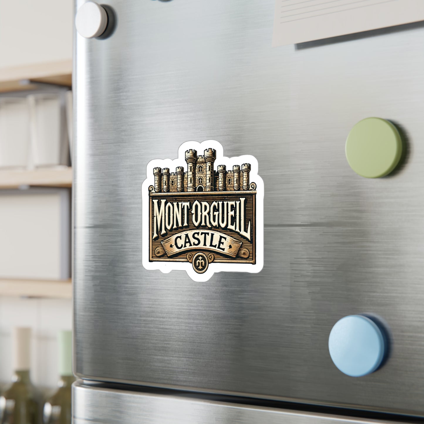Mont Orgueil Castle Sticker (Kiss-Cut Vinyl)